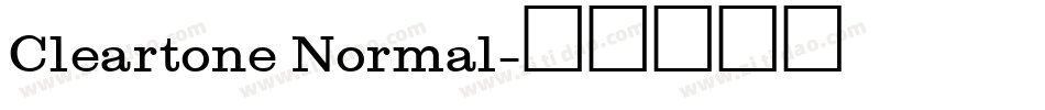 Cleartone Normal字体转换
